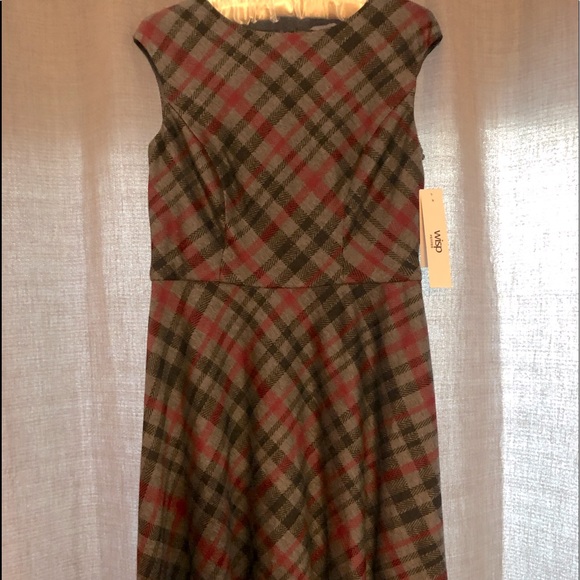 Wisp Grey Plaid Dress - Picture 1 of 7